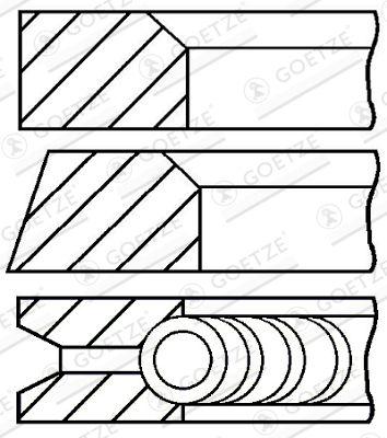 Kolvringar - Kolvringsats GOETZE ENGINE 08-110200-00