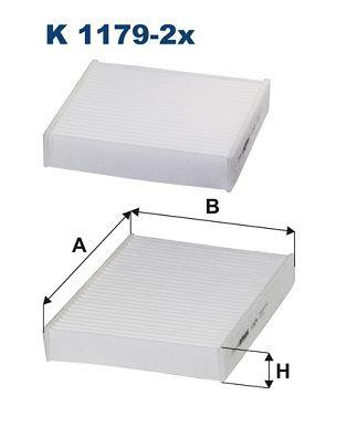 Pollenfilter - Filter, kupéventilation FILTRON K 1179-2x