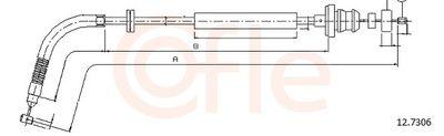 Spjällkabel - Gasvajer COFLE 92.12.7306