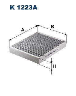 Pollenfilter - Filter, kupéventilation FILTRON K 1223A