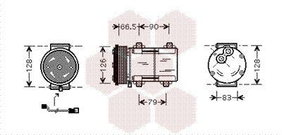 A/C-kompressor - Kompressor, klimatanläggning VAN WEZEL 1800K276