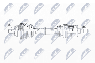 Drivaxel - Drivaxel NTY NPW-VW-053