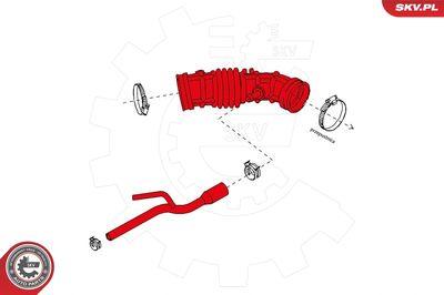 Insugsrör, luftfilter - Insug, luftfilter ESEN SKV 24SKV499