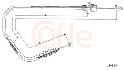 Spjällkabel - Gasvajer COFLE 92.1903.10