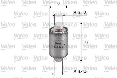 Bränslefilter - Bränslefilter VALEO 587201