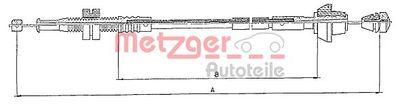 Spjällkabel - Gasvajer METZGER 10.0152