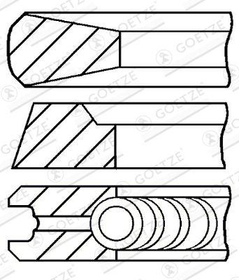 Kolvringar - Kolvringsats GOETZE ENGINE 08-178207-00