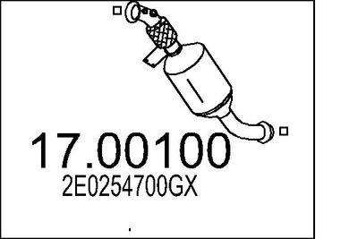 Dieselpartikelfilter - Sot-/partikelfilter, avgassystem MTS 17.00100