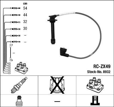 Tändkabel - Tändkabelsats NGK 8932