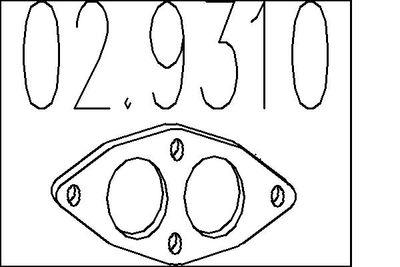 Packning, avgassystem - Packning, avgasrör MTS 02.9310