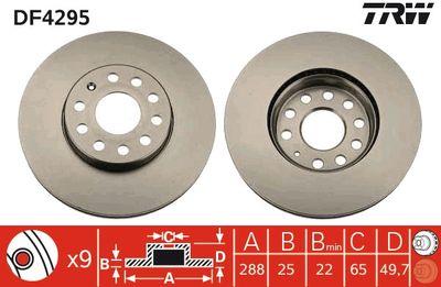 Bromsskivor - Bromsskiva TRW DF4295