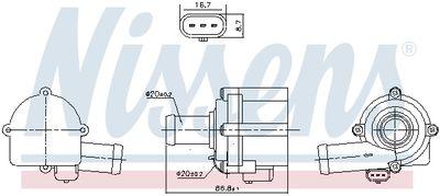 Hjälpvattenspump - Extravattenpump, laddluftkylare NISSENS 832152