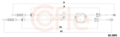 Kabel, manuell växellåda - Vajer, manuell transmission COFLE 92.18.1805
