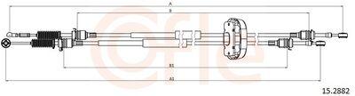 Kabel, manuell växellåda - Vajer, manuell transmission COFLE 92.15.2882