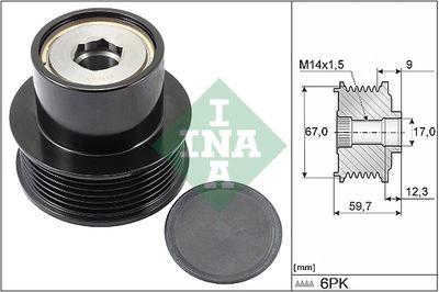 Frikopplingsnav - Frihjulskoppling, generator INA 535 0288 10