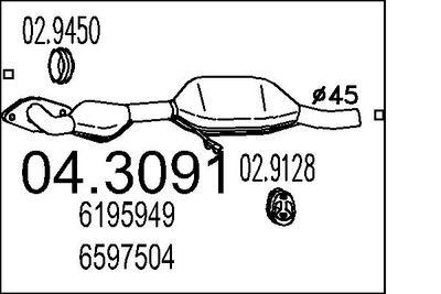 Katalysator - Katalysator MTS 04.3091