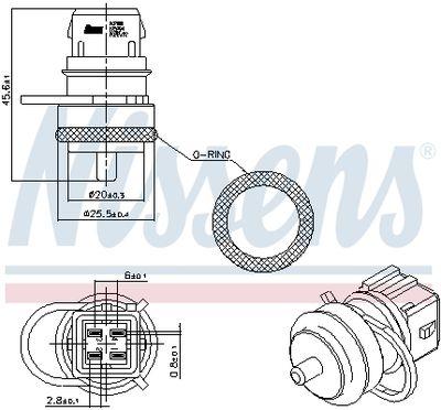 Kylvätsketemperatursensor - Sensor, kylmedelstemperatur NISSENS 207000