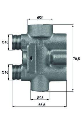 Oljetermostat - Termiostat, oljekylning MAHLE TO 9 75