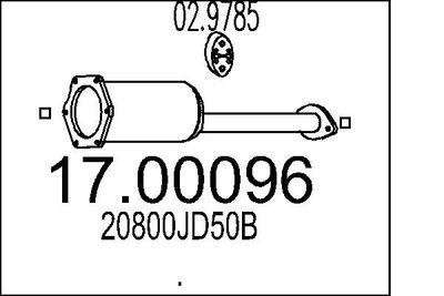 Dieselpartikelfilter - Sot-/partikelfilter, avgassystem MTS 17.00096