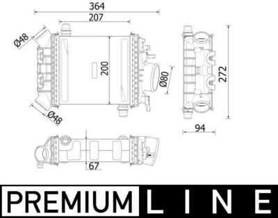 Intercooler - Laddluftkylare MAHLE CI 547 000P