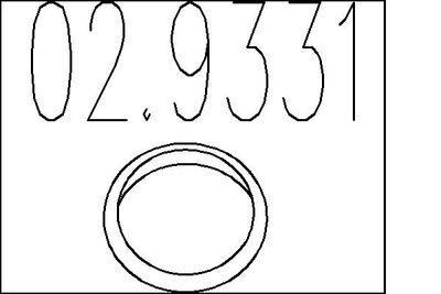 Packning, avgassystem - Packning, avgasrör MTS 02.9331