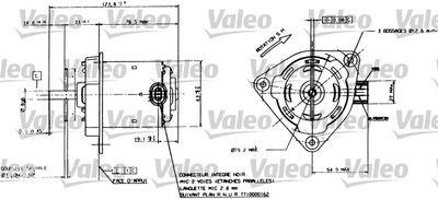 Elmotor, kylfläkt - Elmotor, kylarfläkt VALEO 698084