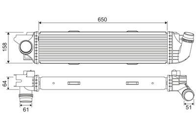 Intercooler - Laddluftkylare VALEO 818299