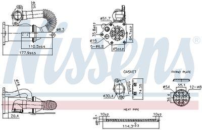 EGR-kylare - Kylare, avgasåterföring NISSENS 989453