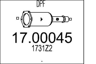 Dieselpartikelfilter - Sot-/partikelfilter, avgassystem MTS 17.00045