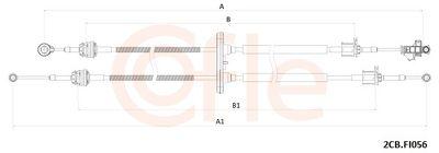 Kabel, manuell växellåda - Vajer, manuell transmission COFLE 92.2CB.FI056