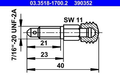 Skruvar - Ventilationsskruv /-ventil ATE 03.3518-1700.2