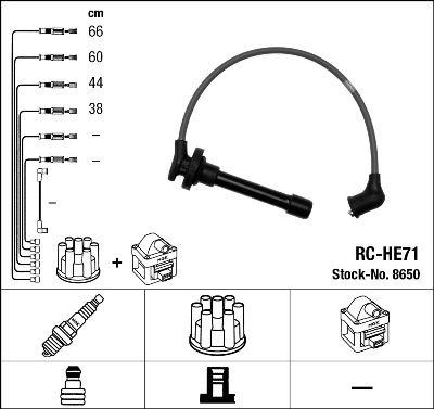 Tändkabel - Tändkabelsats NGK 8650