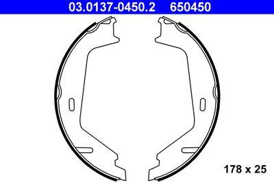 Handbroms delar - Bromsbackar, sats, parkeringsbroms ATE 03.0137-0450.2