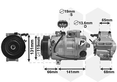 A/C-kompressor - Kompressor, klimatanläggning VAN WEZEL 8200K340