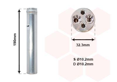 Torkfilter - Torkare,m klimatanläggning VAN WEZEL 3700D343