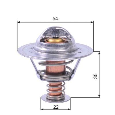 Termostat - Termostat, kylmedel GATES TH22689G1