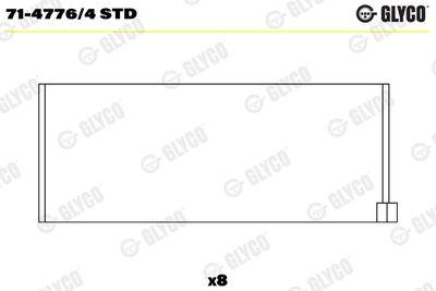 Vevaxellager - Vevstakslager GLYCO 71-4776/4 STD