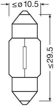 Dörrbelysning - Glödlampa, dörrsäkringsljus OSRAM 6438