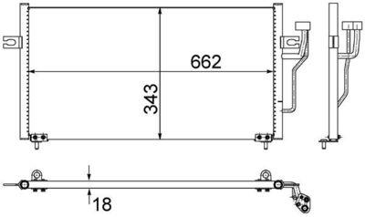 Kondensor - Kondensor, klimatanläggning MAHLE AC 458 000S