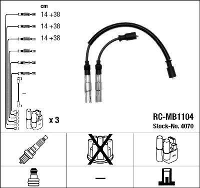 Tändkabel - Tändkabelsats NGK 4070