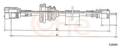 Hastighetsmätarvajer - Hastighetsmätaraxel COFLE 92.S24060