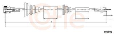 Hastighetsmätarvajer - Hastighetsmätaraxel COFLE 92.S05501