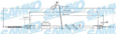 Parkeringsbromskablar - Vajer, parkeringsbroms SAMKO C0293B