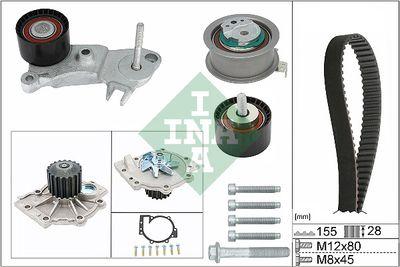 Vattenpump + kamremssats - Vattenpump + kuggremssats INA 530 0762 30