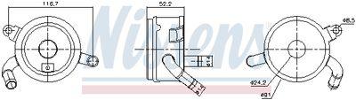 Oljekylare - Oljekylare, motor NISSENS 91365