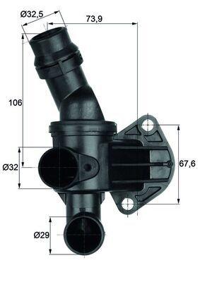 Termostat - Termostat, kylmedel MAHLE TI 6 87