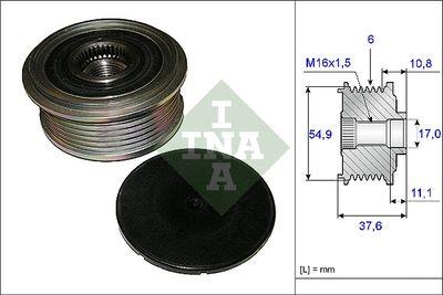 Frikopplingsnav - Frihjulskoppling, generator INA 535 0123 10