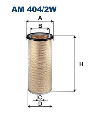 Sekundärt luftfilter/Kupéfilter - Sekundärluftfilter FILTRON AM 404/2W