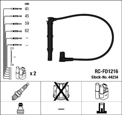 Tändkabel - Tändkabelsats NGK 44234