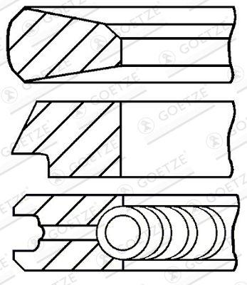 Kolvringar - Kolvringsats GOETZE ENGINE 08-429200-00